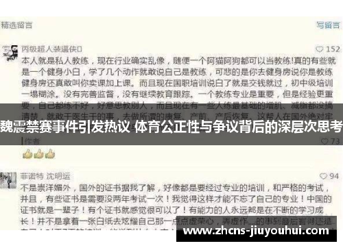 魏震禁赛事件引发热议 体育公正性与争议背后的深层次思考